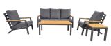 Lesli Living Lounge-Set Donnan anthrazit/grau