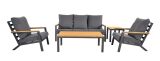 Lesli Living Lounge-Set Donnan anthrazit/grau