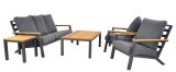 Lesli Living Lounge-Set Donnan anthrazit/grau