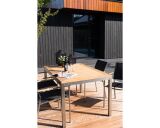 Lesli Living Diningtisch "Marmaris" Teak mit Edelstahl 152x90cm