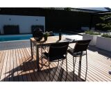 Lesli Living Diningtisch "Marmaris" Teak mit Edelstahl 152x90cm