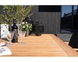 Lesli Living Diningtisch "Marmaris" Teak mit Edelstahl 152x90cm