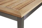 Lesli Living Diningtisch "Marmaris" Teak mit Edelstahl 90x90cm