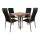 Lesli Living Diningtisch "Marmaris" Teak mit Edelstahl 90x90cm