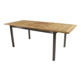 Lesli Living Ausziehtisch "Marmaris" Teak mit Edelstahl 152-210x90cm