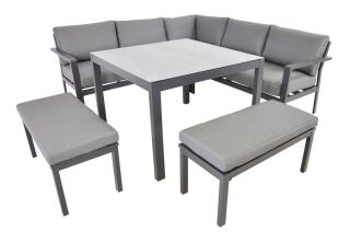 Lesli Living Eck-Dining-Set Xara 205x205cm