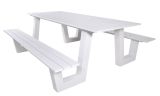 Lesli Living Picknick-Set Breeze / 2 Bänke mit Tisch weiß 220x184cm