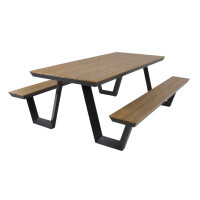 Lesli Living Picknick-Set Arezzo / 2 Bänke mit Tisch 200x177,5cm 1
