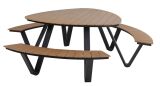 Lesli Living Picknick-Set Arezzo / 3 Bänke mit Tisch ø 230 cm