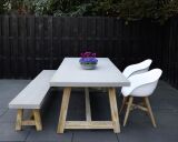 Lesli Living Gartentisch Diningtisch "Judy" Polystone Betonoptik 180x90x77cm