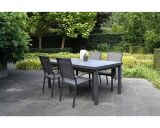 Lesli Living Ausziehtisch Diningtisch "Baleno Negro" 180/240x100cm