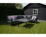 Lesli Living Eck-Lounge-Set Loungebank "Pina Colada Negro" 285x205 cm