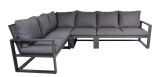 Lesli Living Eck-Lounge-Set Loungebank "Pina Colada Negro" 285x205 cm