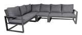 Lesli Living Eck-Lounge-Set Loungebank "Pina Colada Negro" 285x205 cm