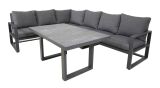 Lesli Living Eck-Lounge-Set Loungebank "Pina Colada Negro" 285x205 cm