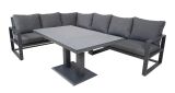 Lesli Living Eck-Lounge-Set Loungebank "Pina Colada Negro" 285x205 cm