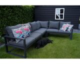 Lesli Living Eck-Lounge-Set Loungebank "Pina Colada Negro" 285x205 cm