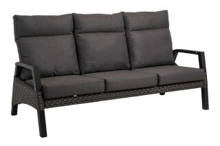 Lesli Living 3er Loungensofa Loungenbank "Treviso Forte" grau-anthrazit