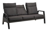 Lesli Living 3er Loungensofa Loungenbank "Treviso Forte" grau-anthrazit