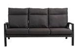 Lesli Living 3er Loungensofa Loungenbank "Treviso Forte" grau-anthrazit