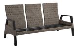 Lesli Living 3er Loungensofa Loungenbank "Treviso Brick" grau