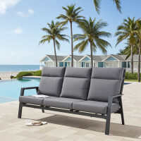 Lesli Living 3er Loungesofa Loungebank "Ohio Negro&quot