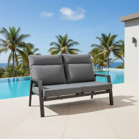 Lesli Living 2er Loungesofa Loungebank Ohio Negro 152x81cm 3