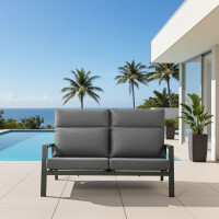 Lesli Living 2er Loungesofa Loungebank Ohio Negro 152x81cm 5
