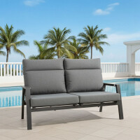 Lesli Living 2er Loungesofa Loungebank Ohio Negro 152x81cm 6