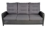 Lesli Living 3er Loungesofa Loungebank "Soho Forte" grau-anthrazit