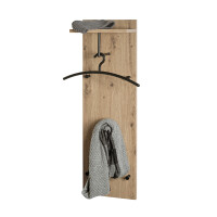Haku Wandgarderobe eiche-schwarz 6