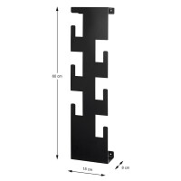 Haku Wandgarderobe aus Metall, schwarz 4