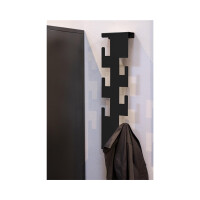 Haku Wandgarderobe aus Metall, schwarz 5