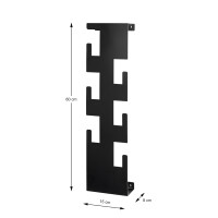 Haku Wandgarderobe aus Metall, schwarz 7