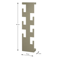 Haku Wandgarderobe aus Metall, mineralgrün 4