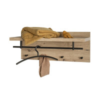 Haku Wandgarderobe eiche-schwarz 6