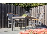 Lesli Living Diningtisch "Monza" Teak mit Aluminium 150x90cm