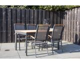 Lesli Living Diningtisch "Monza" Teak mit Aluminium 150x90cm