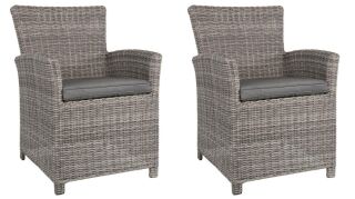 Lesli Living Diningsessel im 2er-Set "Tropez Smoke" grau meliert/grau