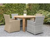 Lesli Living Diningsessel im 2er-Set "Tropez Smoke" grau meliert/grau