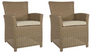 Lesli Living Diningsessel im 2er-Set "Tropez Straw" Bambusoptik/beige