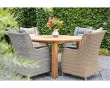 Lesli Living Diningsessel im 2er-Set "Wine & Dine Straw" Bambusoptik/beige