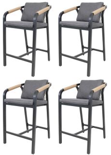 Lesli Living Barstuhl im 4er-Set "Rimini Black"