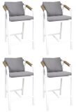 Lesli Living Barstuhl im 4er-Set "Rimini White"