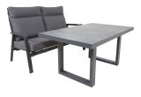 Lesli Living Loungetisch hoch "Prato 2.0 Negro" 140x85x67cm