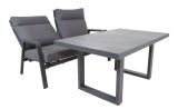 Lesli Living Loungetisch hoch "Prato 2.0 Negro" 140x85x67cm