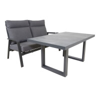 Lesli Living Loungetisch hoch "Prato 2.0 Negro" 140x85x67cm 4