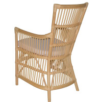 Rattansessel - Rattan-Armlehnstuhl inkl. Sitzkissen in Naturfarben 3