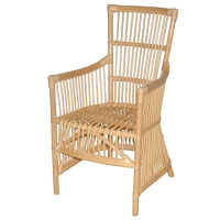 Rattansessel - Rattan-Armlehnstuhl inkl. Sitzkissen in Naturfarben 4