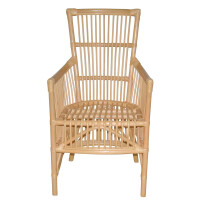 Rattansessel - Rattan-Armlehnstuhl inkl. Sitzkissen in Naturfarben 5